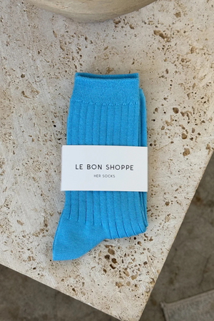 LE BON SHOPPE HER MC SOCKS BLUE WATER