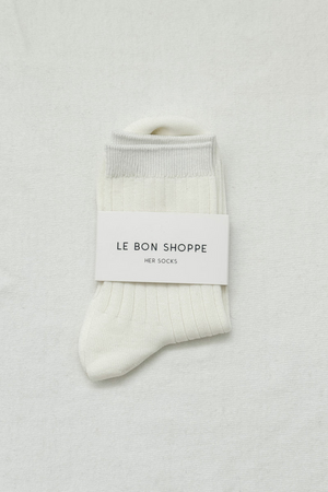 LE BON SHOPPE HER MC SOCKS CLASSIC WHITE