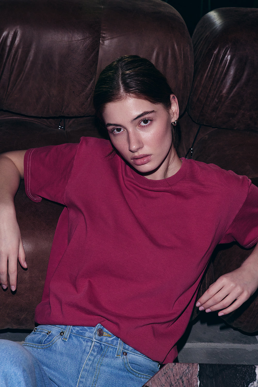 BAY WASHED T-SHIRT BURGUNDY