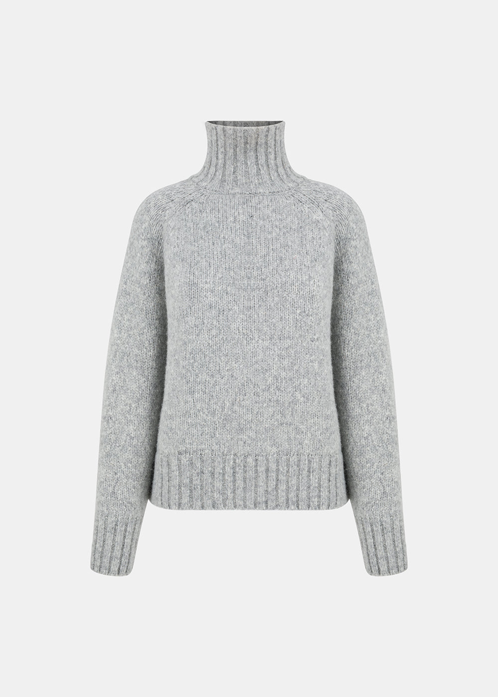 REIGN WOOLEN TURTLENECK SWEATER GREY