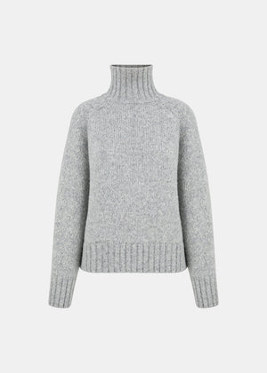 REIGN WOOLEN TURTLENECK SWEATER GREY