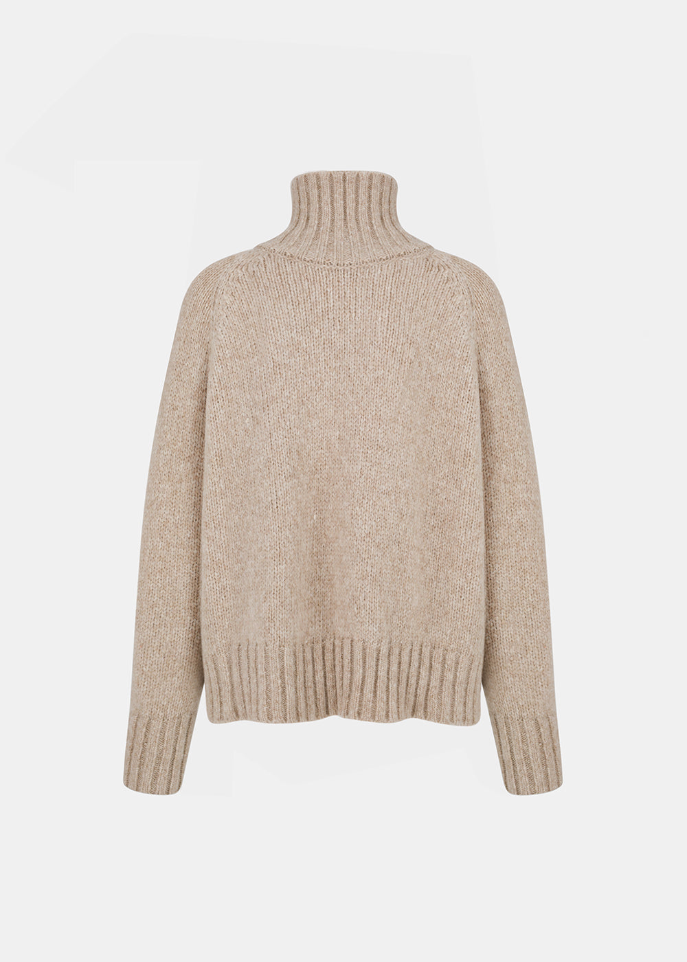 REIGN WOOLEN TURTLENECK SWEATER BEIGE