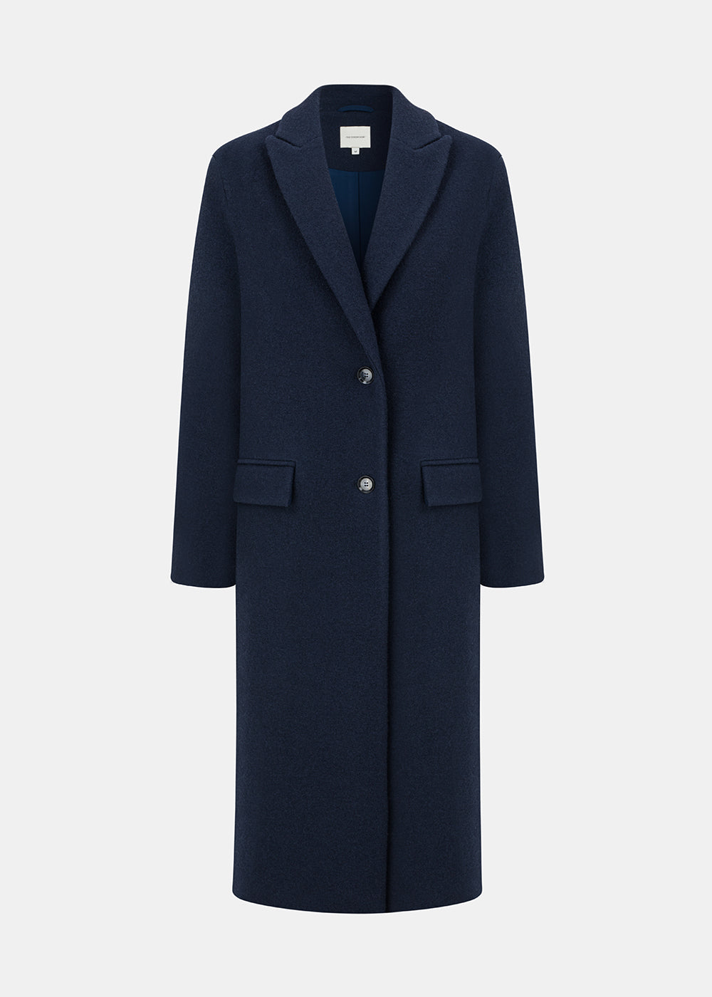 POEM WOOLEN COAT NAVY