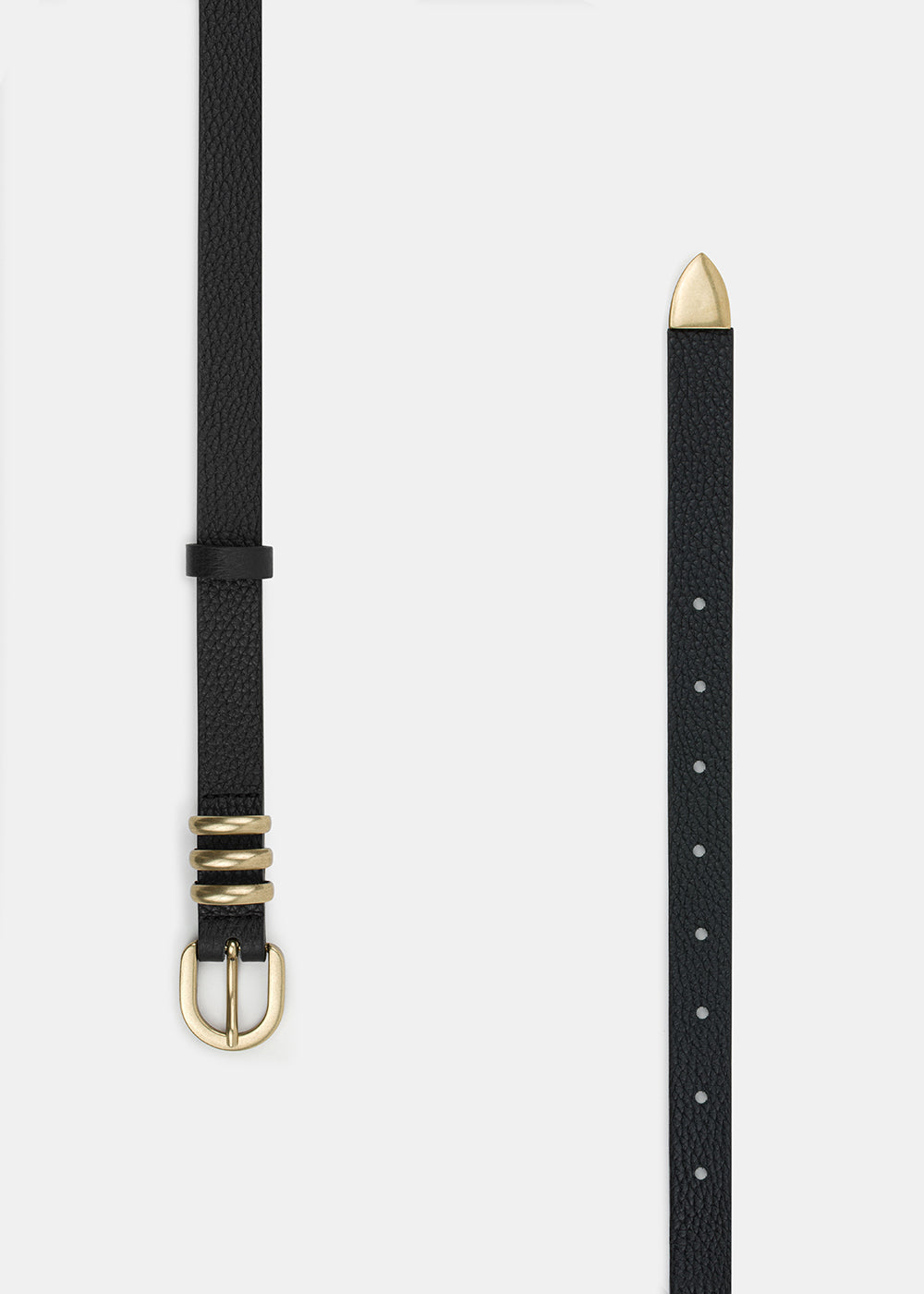 ALWAYS LEATHER BELT BLACK/GOLD